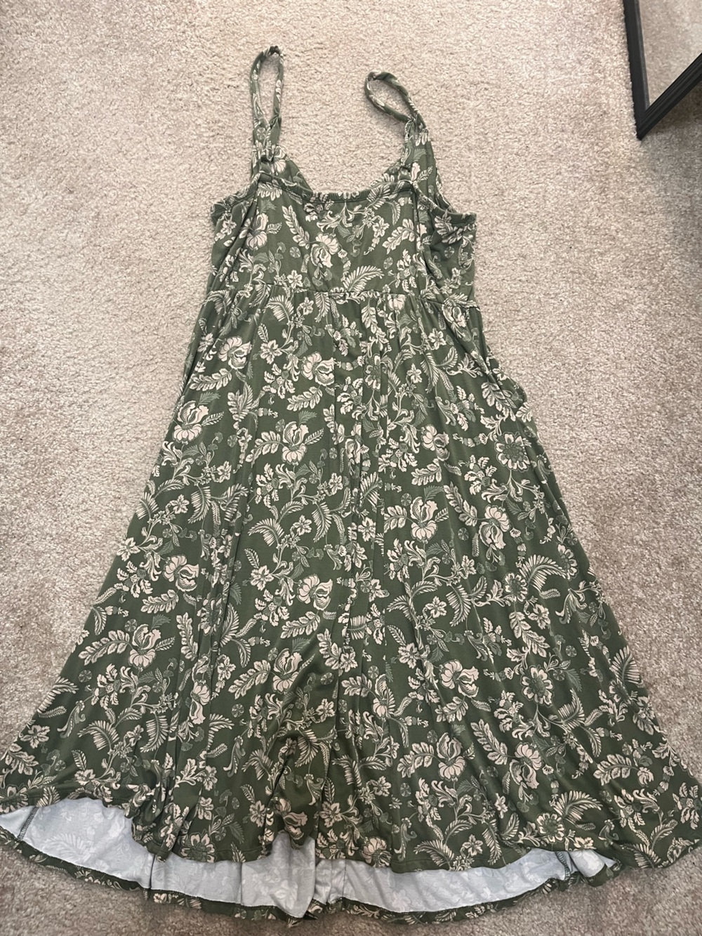 Torrid Green Floral Sundress with Pockets | 1X (14-16) - Picture 4 of 5